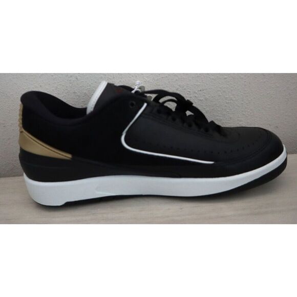 Nike Air DX4401-001 Women's Sz 11.5 Black/Gold Jordan 2 Retro Low Sneakers $150 - Picture 4 of 13